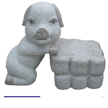 Спољна камена гранитна клупа за животиње за декорацију баште